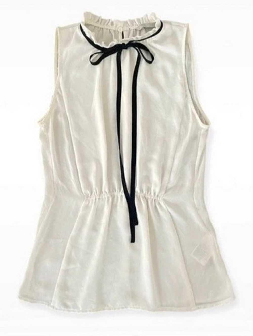 H&M Tie Neck Bow Sleeveless Blouse
